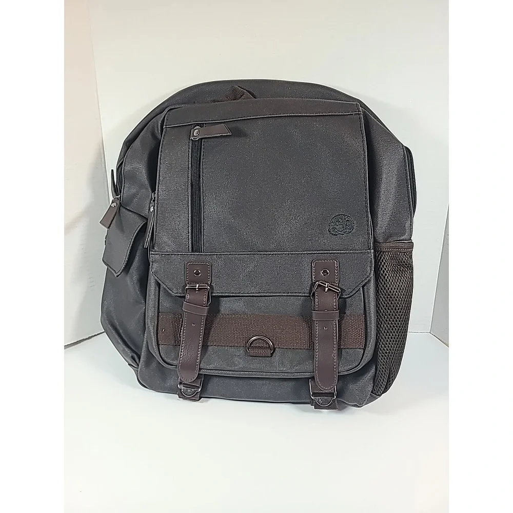 Faux Leather Crossbody Courier School Bag Backpack